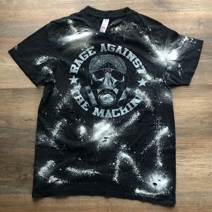 Distressed band tee